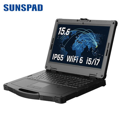 주문 Sunspad military rugged laptop computer 15.6inch IP65 core i5 i7 11th with fingerprint LTE 4G GPS optional online manufacture