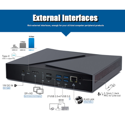 10대 프로 Inte1 I9 9880H 산업적 미니 pc 8GB DDR4 나프메 M.2 SSD 256GB 듀얼 디스플레이  기가비트 LAN 미니 pc 컴퓨터를 얻으세요