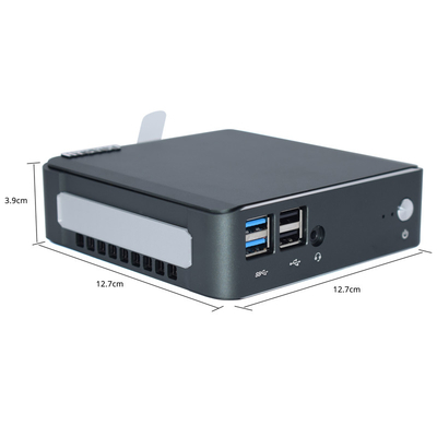 알루미늄 I3 10110U  I5 10210U 10번째 4K 산업적 미니 pc 컴퓨터 256GB